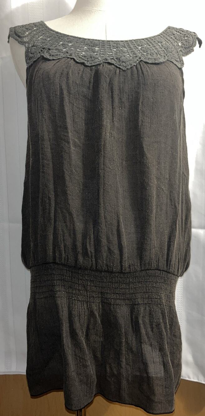 Simply Irresistible Womens Tunic Faded Black Med Boho Sleeveless Festival